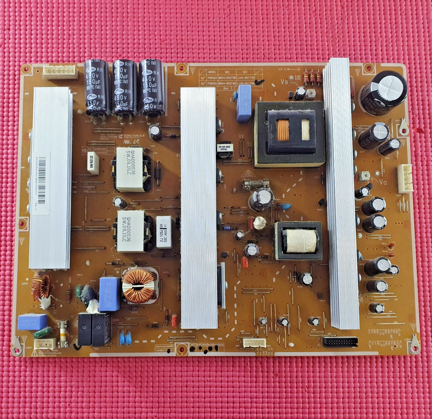 PSU FOR PS50B430P2W PS50B450B1W PS50B451B2W PS50B530S2W TV P0850A BN44-00274B