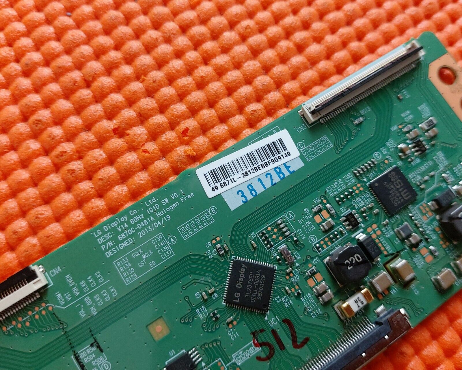 LVDS BOARD BAIRD TL4908DLEDBH LT-49C550 49278FHDDLED TV 6871L-3812B 6870C-0481A 