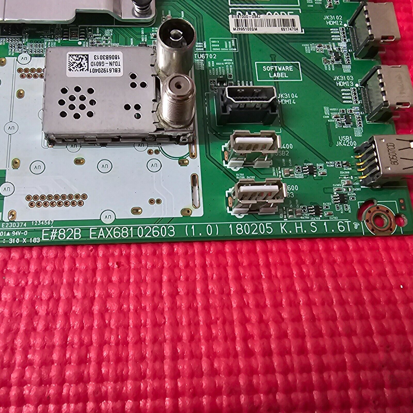 MAIN BOARD FOR LG OLED55B8PLA OLED65B8PLA TV EAX68102603 EBT65174704 LE550PQL