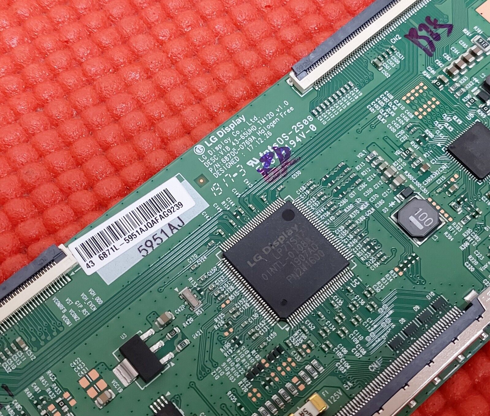 LVDS BOARD FOR 43VL5A63DB TX-43GX555B LT-43C890A TV 6870C-0769A 6871L-5951A