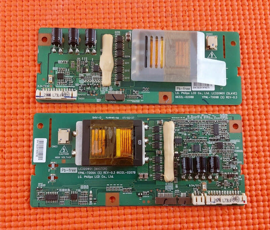 INVERTER FOR LG 32LX2R 32LC2D 32" LCD TV 6632L-0207B SLAVE 6632L-0208B MASTER