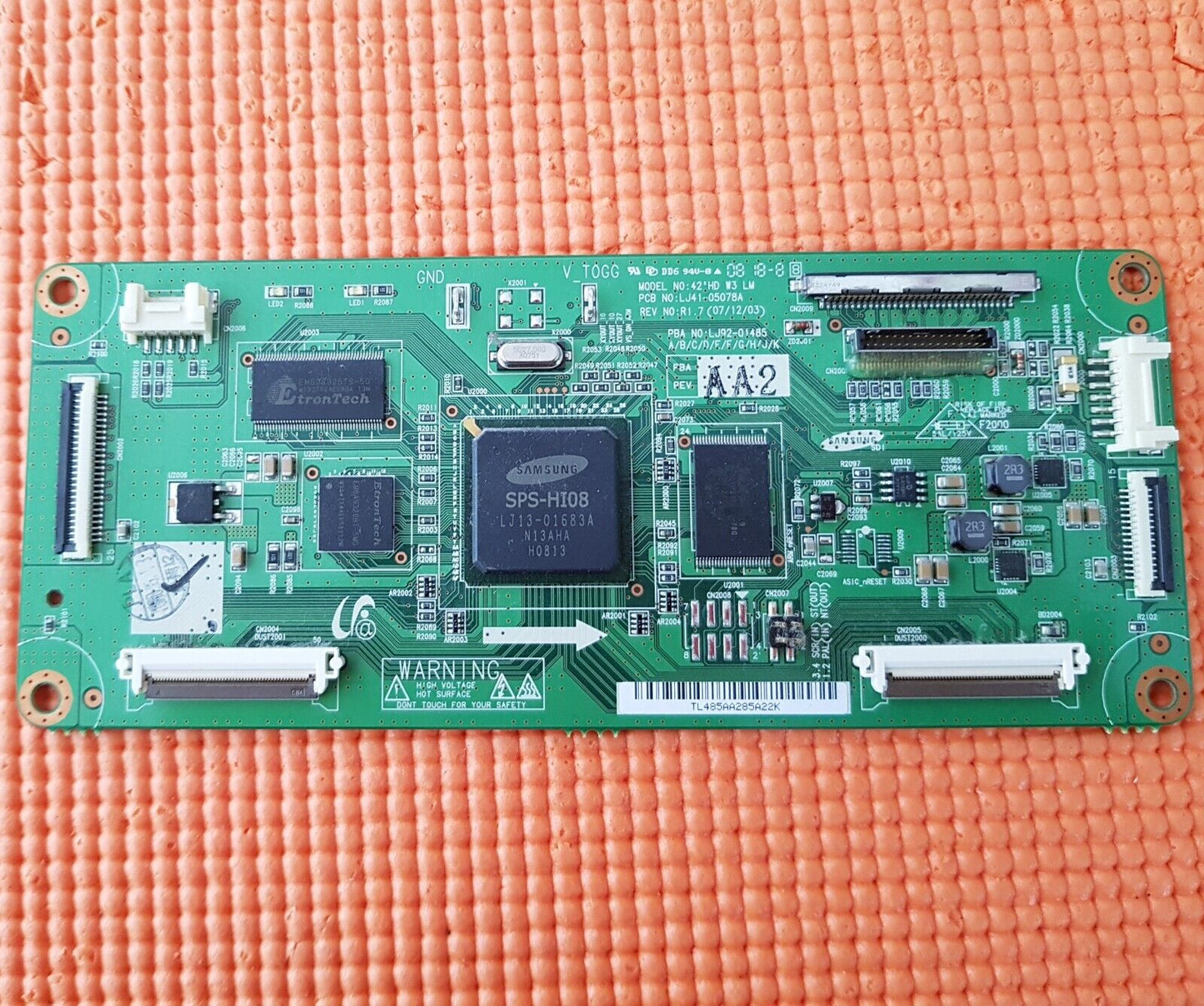 LVDS BOARD SAMSUNG PS42A457P1D PS42A456P2D PLASMA TV LJ41-05078A LJ92-01485A AA2