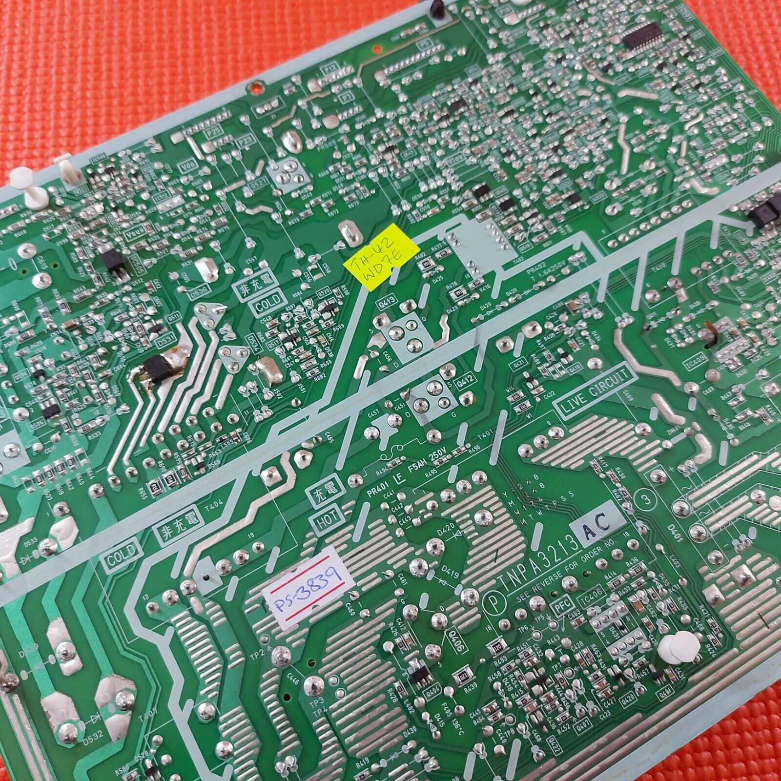 POWER BOARD FOR PANASONIC TH-42WD7E 42" PLSMA TV TNPA3213 AC
