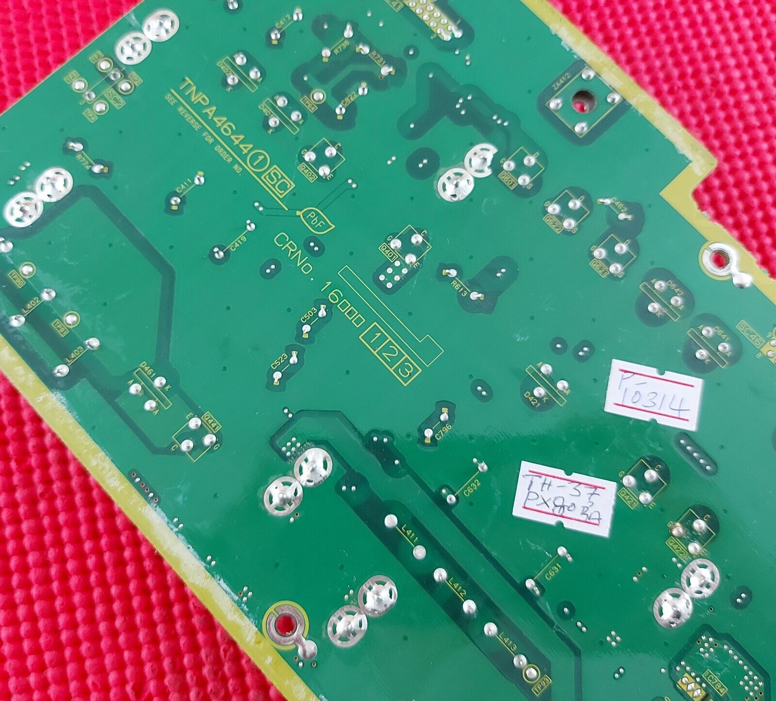 YSUS BOARD FOR PANASONIC TX-37PX80BA 37" PLASMA TV TNPA4644 1  TXNSC1BSUB