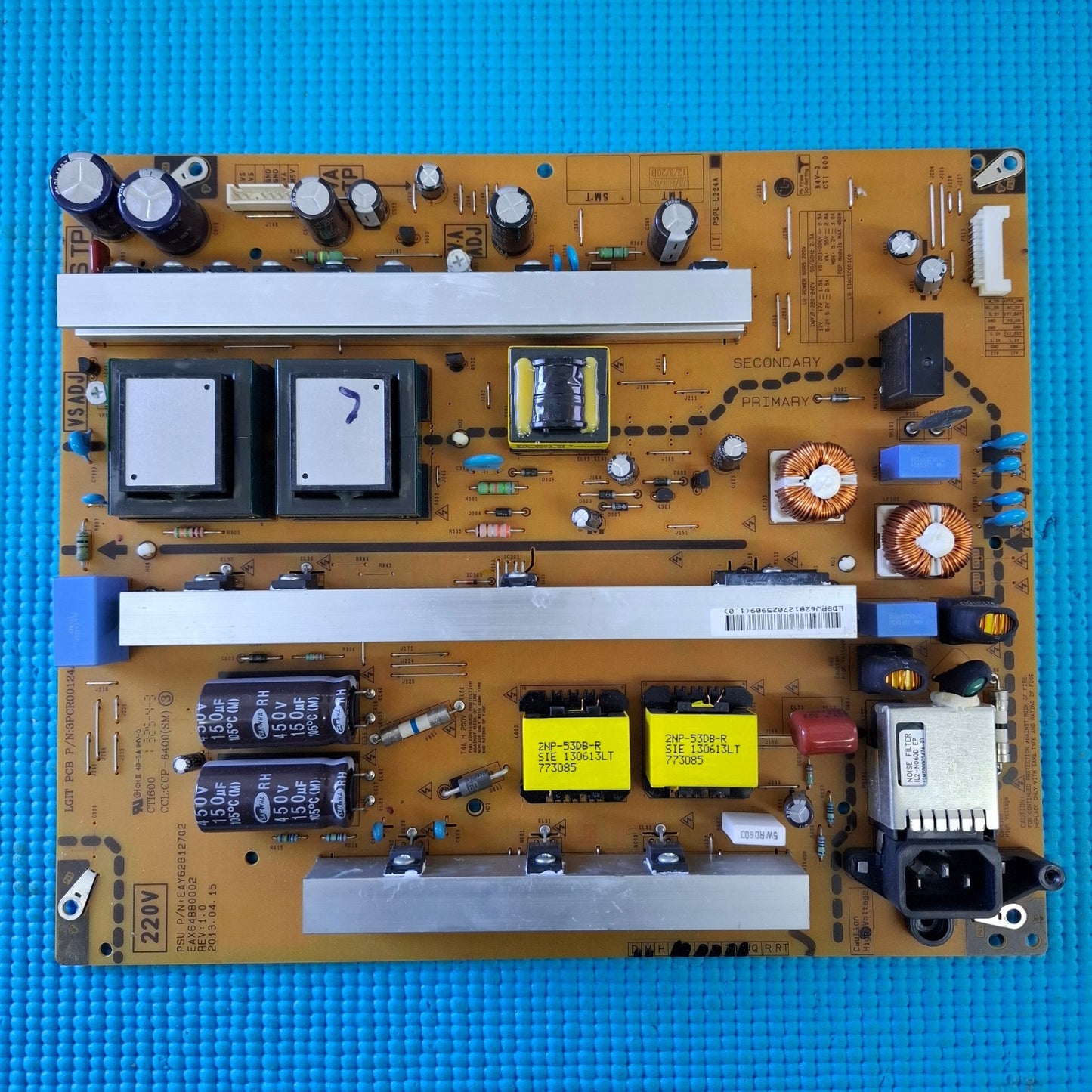 POWER SUPPLY BOARD FOR LG 60PN650T 60" PLASMA TV EAX64880002 EAY62812702