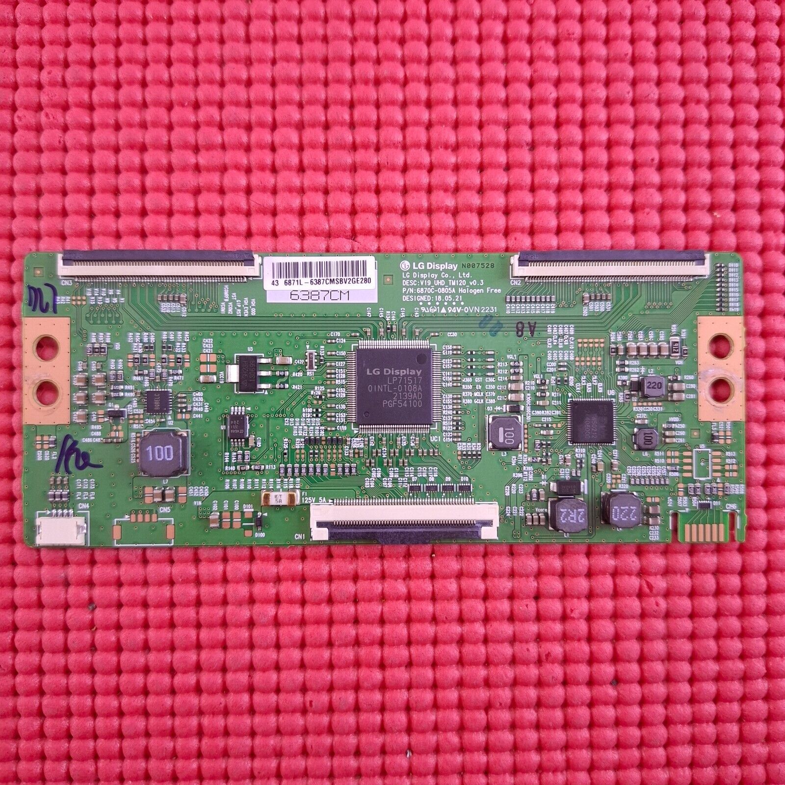 LVDS BOARD FR 43UF3D53DB DLED43UHDSFIRE LT-43CF810(D) TV 6870C-0805A 6871L-6387C