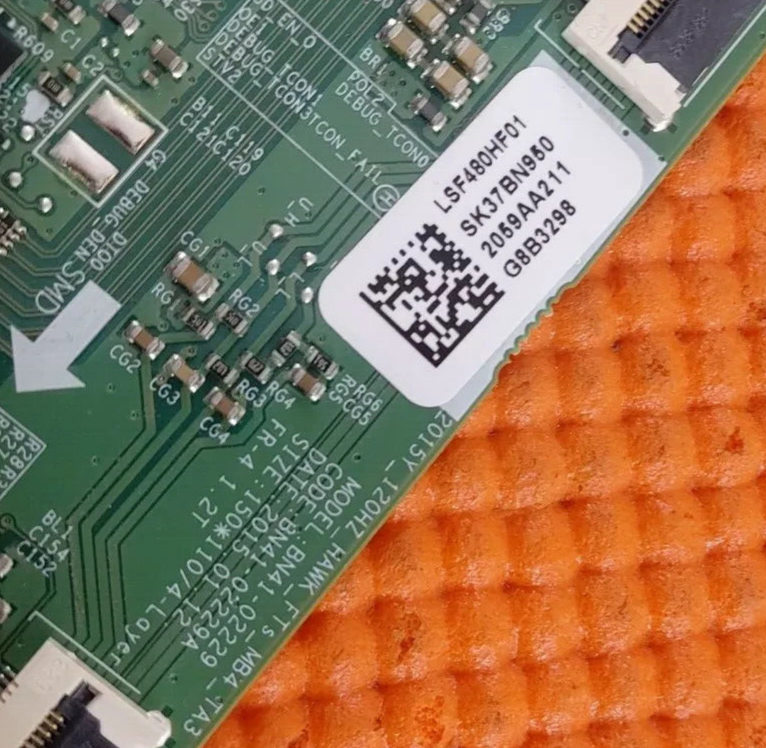 LVDS BOARD FOR SAMSUNG UE48J6300AK UE48J6302AK 48" TV BN41-02229A BN95-02059A
