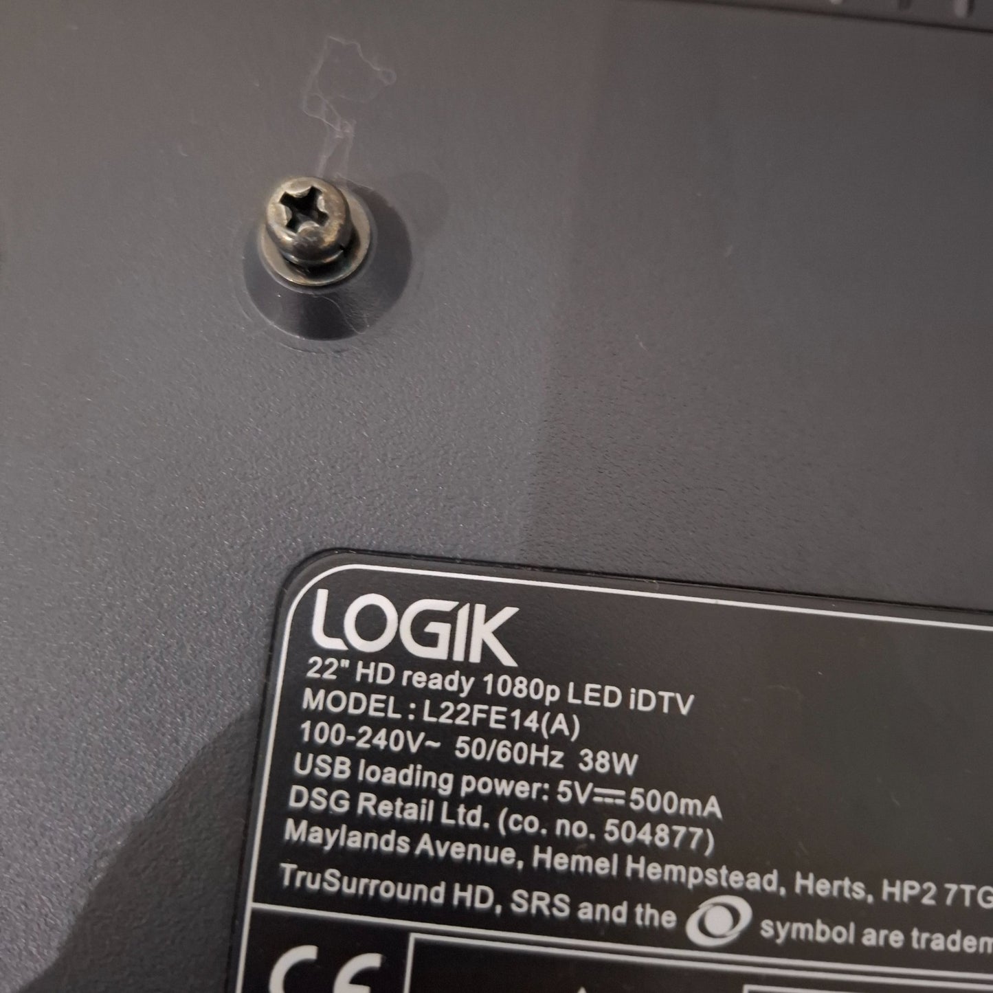 LOGIK L22FE14 22" Full HD 1080p LED TV HDMI USB + Wall Mount Bracket