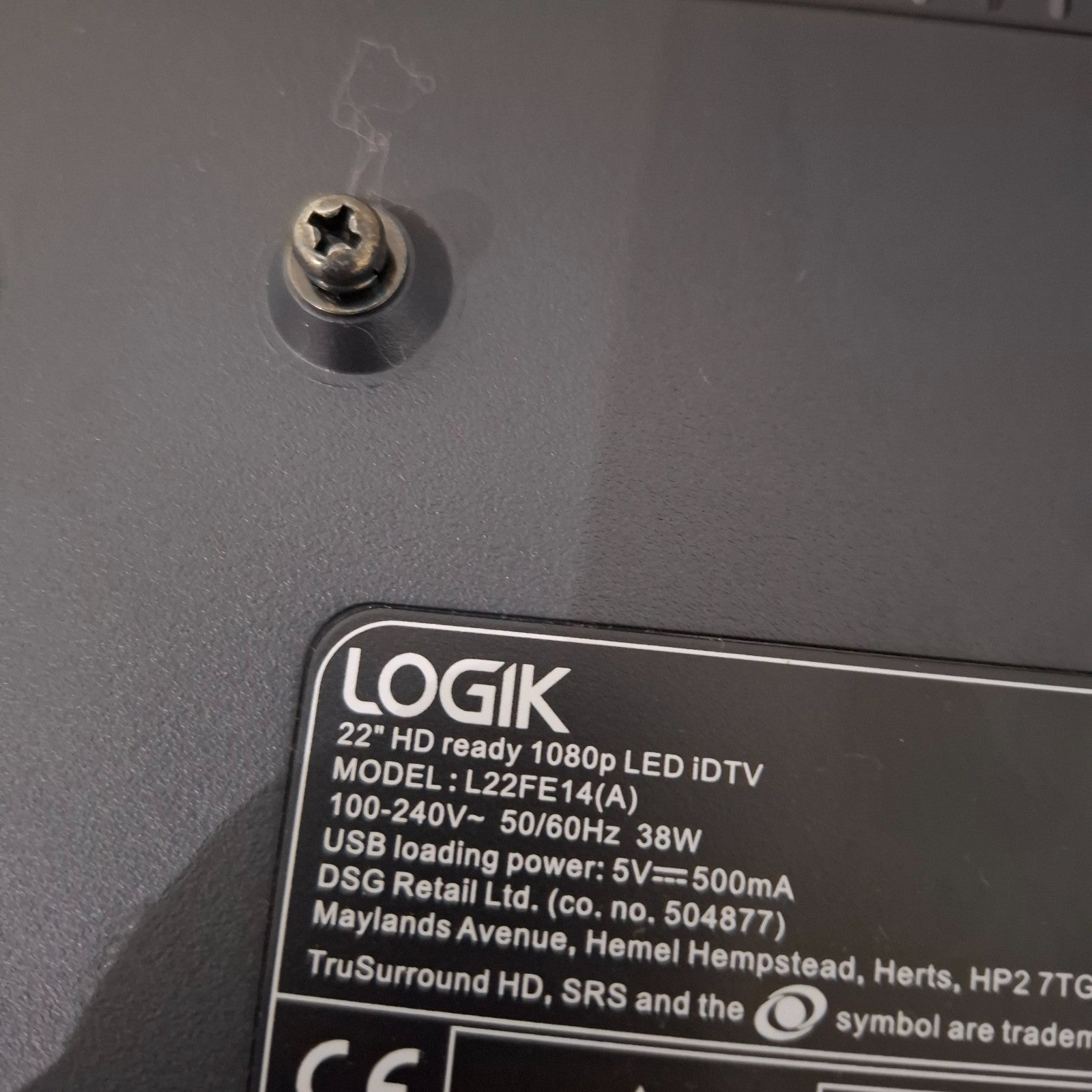 LOGIK L22FE14 22" Full HD 1080p LED TV HDMI USB + Wall Mount Bracket