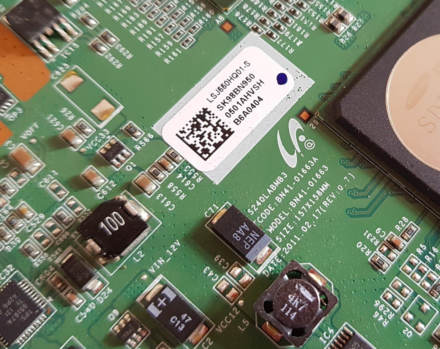 TCON FOR SAMSUNG UE55D8000 UE55D7000 TV BN41-01663A BN95-00501A S240LABMB3V0.7