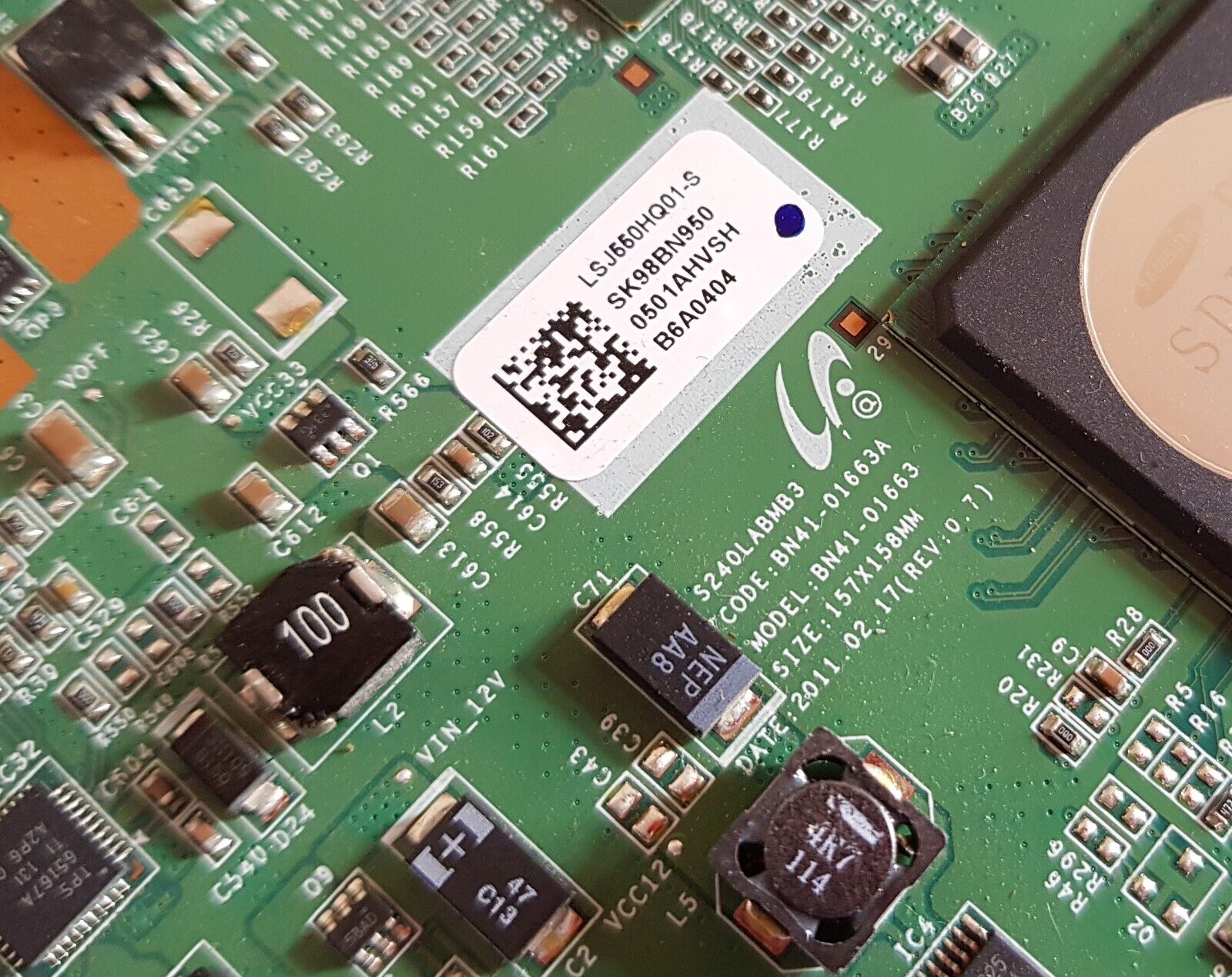 TCON FOR SAMSUNG UE55D8000 UE55D7000 TV BN41-01663A BN95-00501A S240LABMB3V0.7