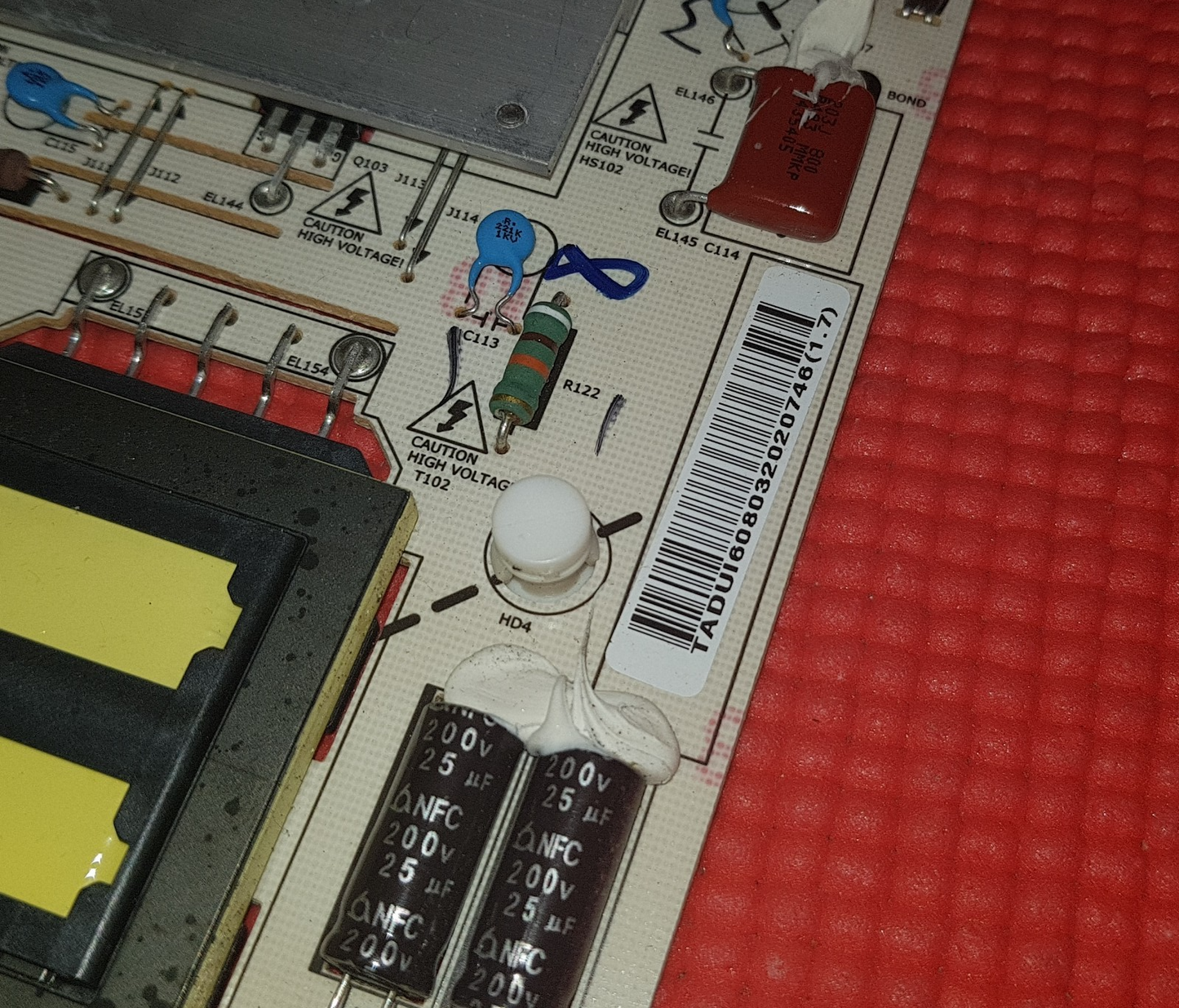 POWER SUPPLY BOARD FOR LG 42LE4900 42LE4500 47LX6900 TV YP42LPBA EAY60803202