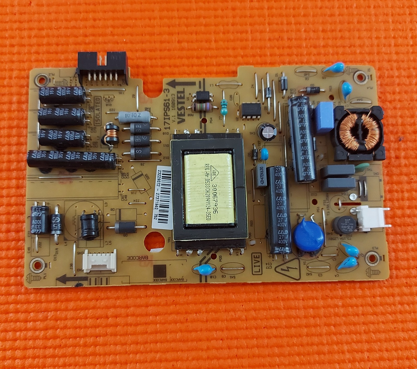 PSU FOR 24LED1600LED 24265DVD 24LED3000 24LED1600 24HYJ45U TV 17IPS61-3 23229072