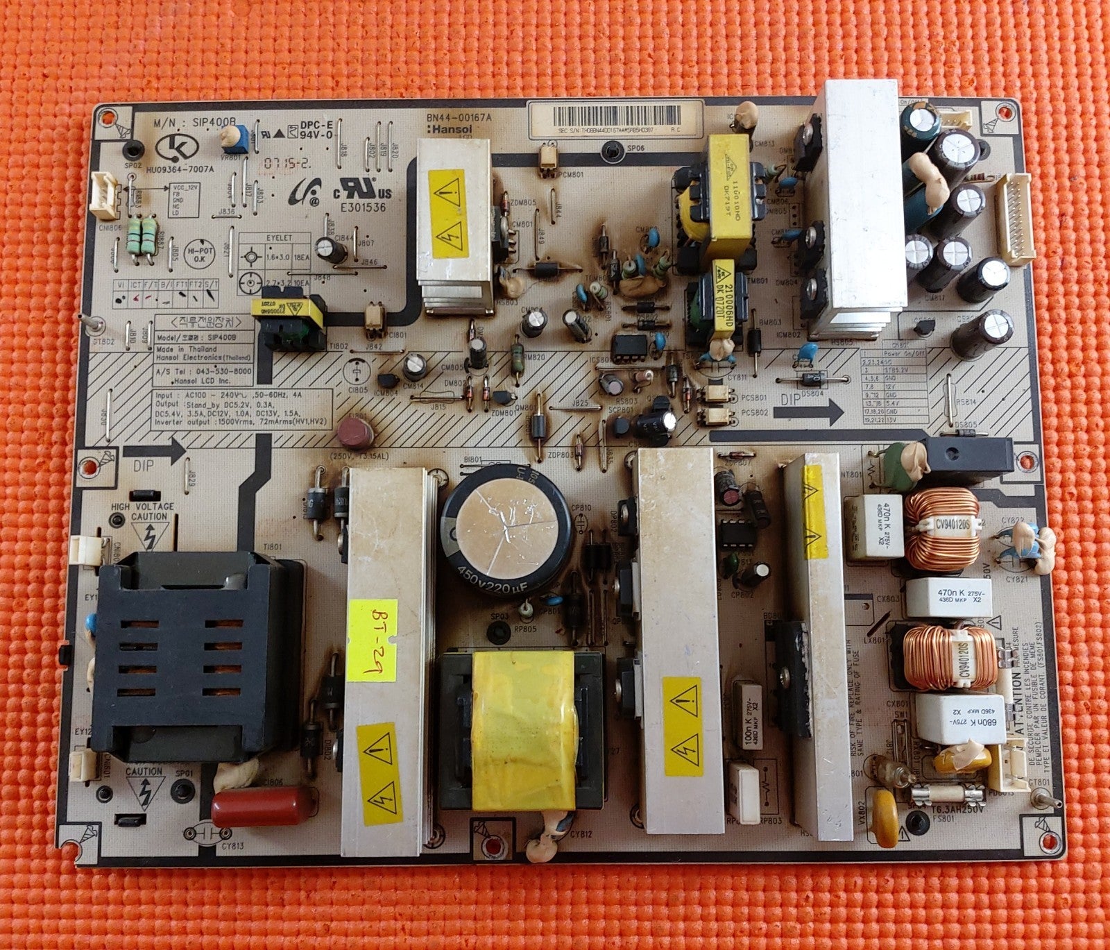 PSU FOR SAMSUNG LE40R87BD LE40R88BD LE40M86BD LE40M87BD LE40N87BD TV BN44-00167A