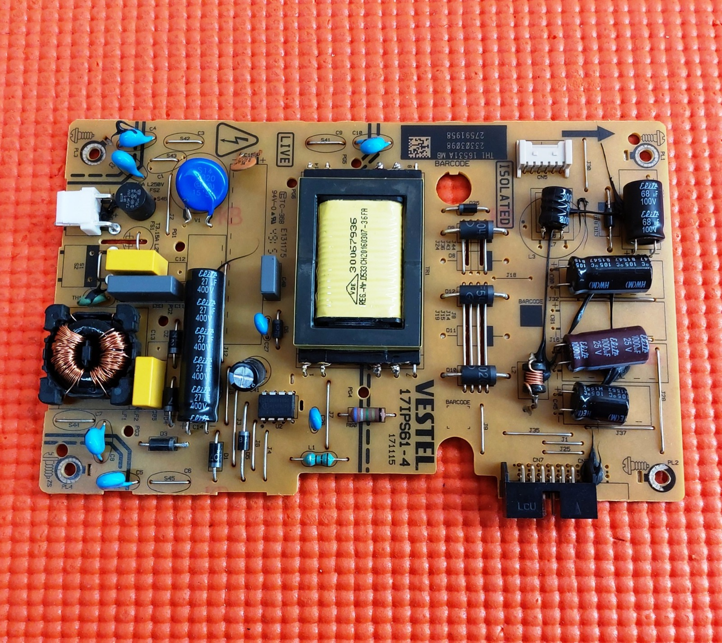 POWER SUPPLY BOARD FOR LOGIK L24HED15 L24HEDP15 L24HEDW15 TV 17IPS61-4 23303098