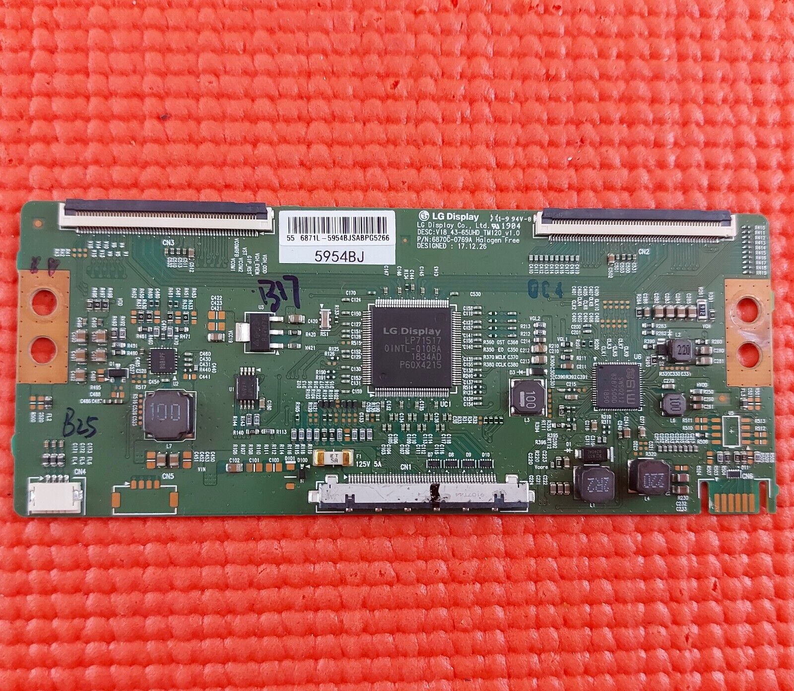 TCON BOARD FOR 55PUS8204/12 LT-55C870 55HK25T74U 55VL3A63DB 55" TV 6871L-5954B