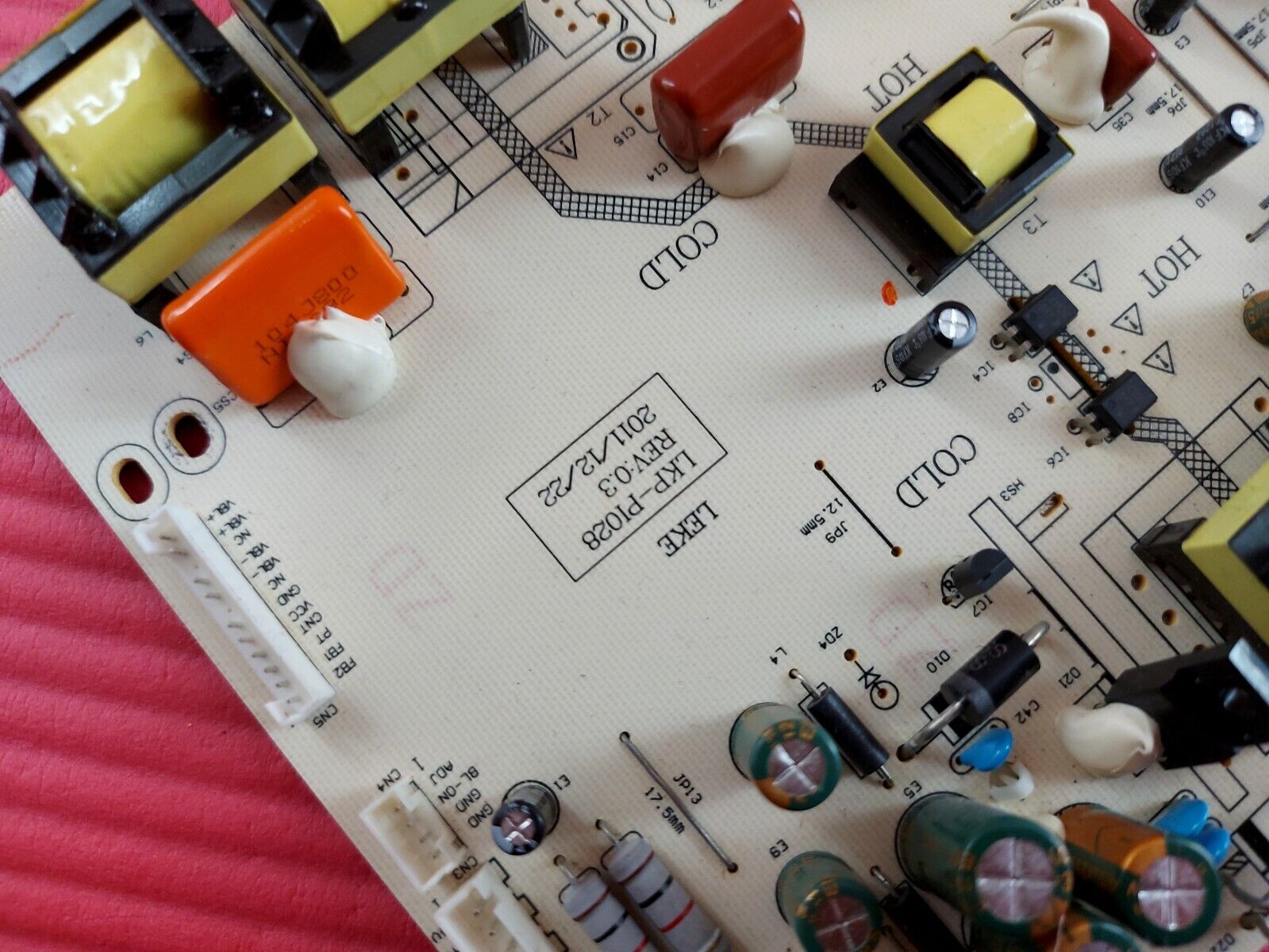 POWER SUPPLY BOARD FOR CURTIS LCD3957UK TV ZD-95(G)F CQC11001057398 LKP-PI028