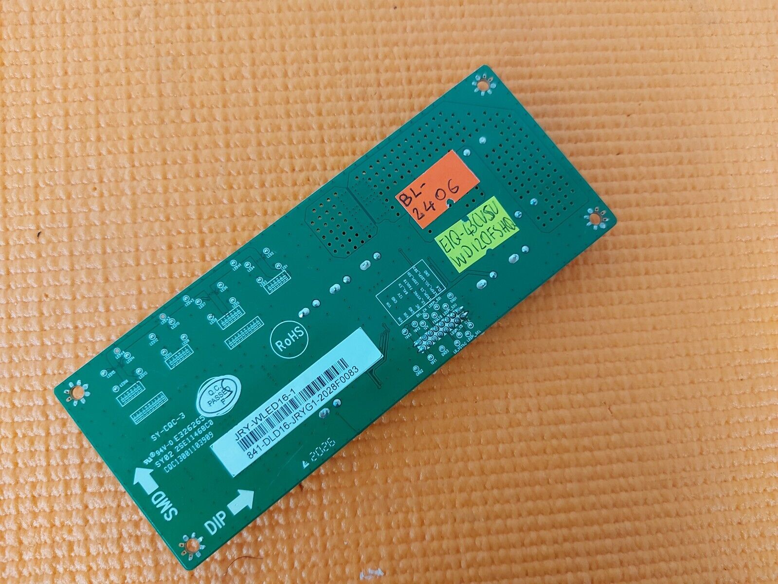 INVERTER BOARD FOR ELECTRIQ EIQ-43CVSUWD120FSHQ 43" MONITOR JRY-WLED16-AV1
