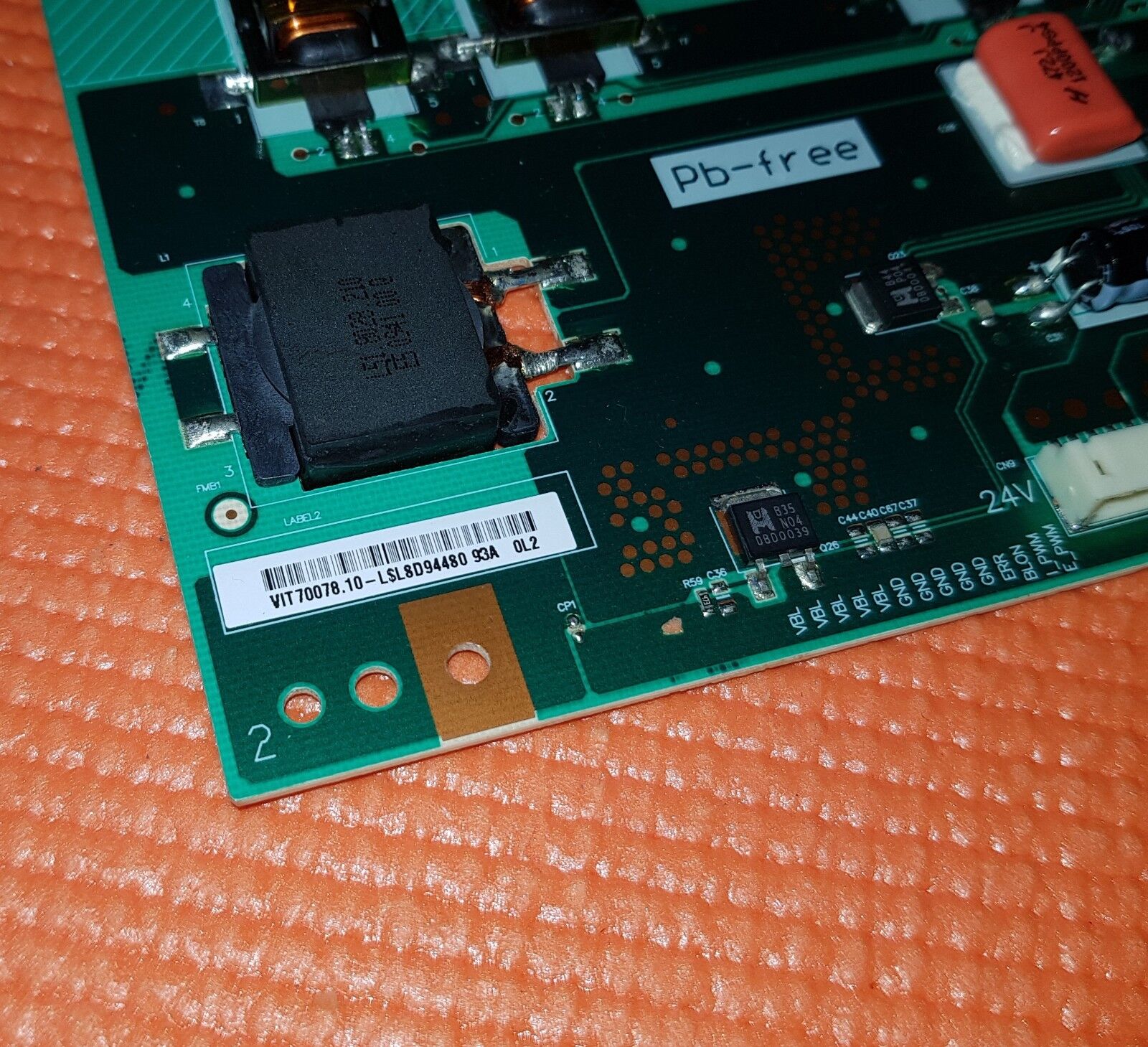 INVERTER BOARD FOR LOGIX 2601HT 26" LCD TV VIT70078.00 REV:1 27-D030911