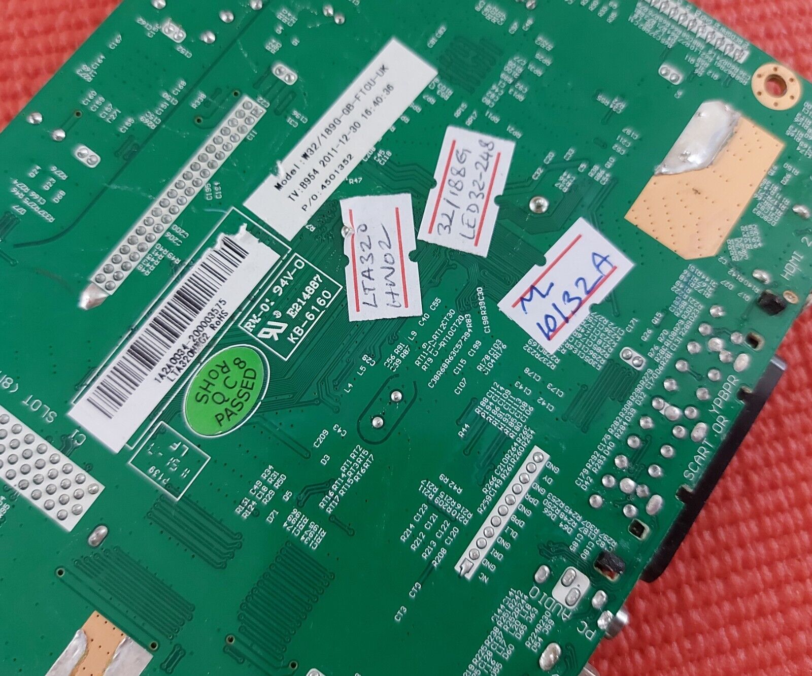 MAIN BOARD FR BLAUPUNK 32/188G LED32-248 TV T.MSD306.69A 12023 SCREEN LTA320HW02