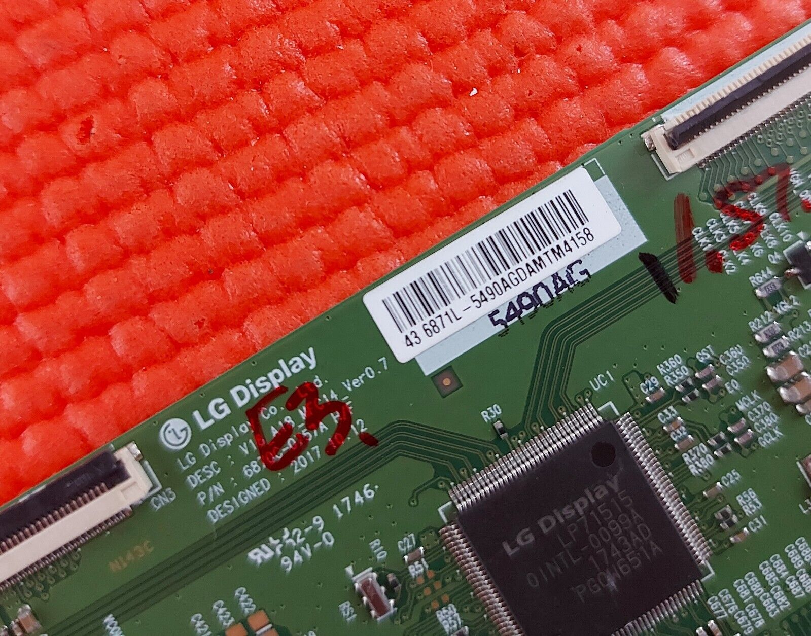 LVDS BOARD FOR PANASONIC TX-43FX650B TX-43FX600B 43" TV 6870C-0757A 6871L-5490A