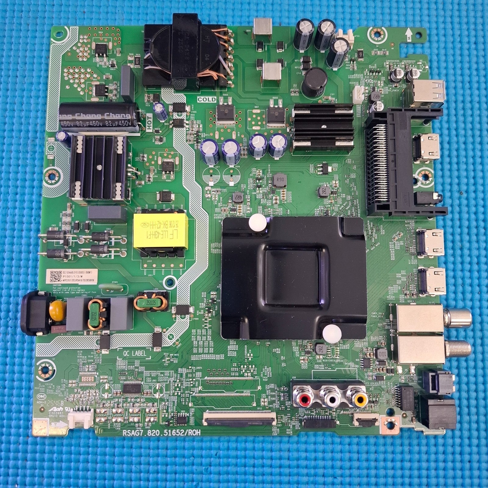 MAIN BOARD FR HISENSE 55A6QTUK TV RSAG7.820.51652/ROH 441932 SCREEN HV550QUB-F72