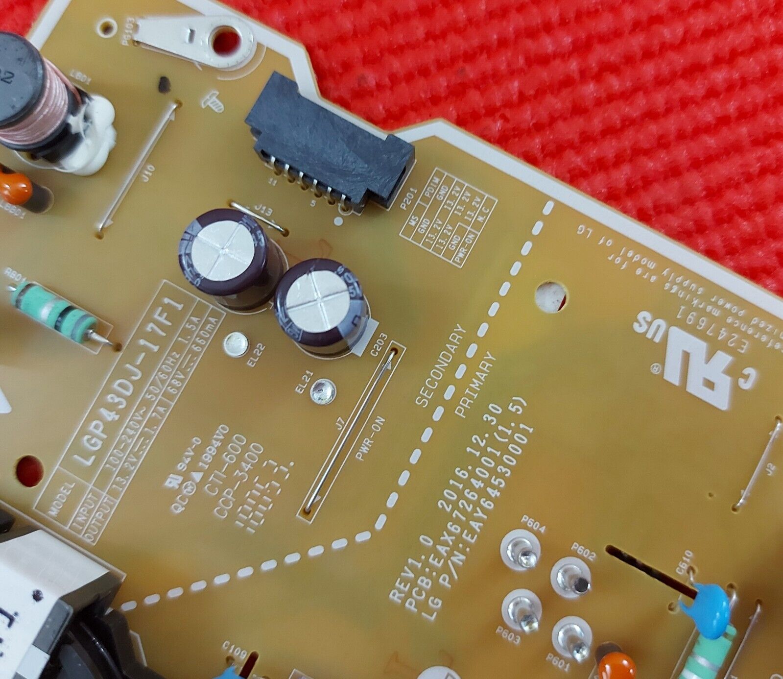 POWER BOARD FOR LG 43LK5900PLA 43LJ594V 42LJ594V TV EAX67264001 EAY64530001