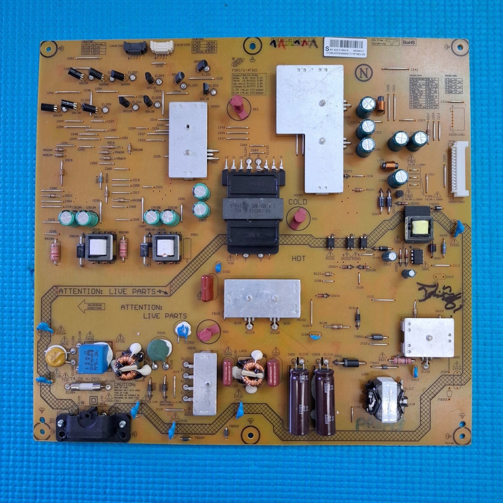 POWER SUPPLY BOARD FOR PHILIPS 49PUS7809/12 49" LED TV FSP172-4FS01