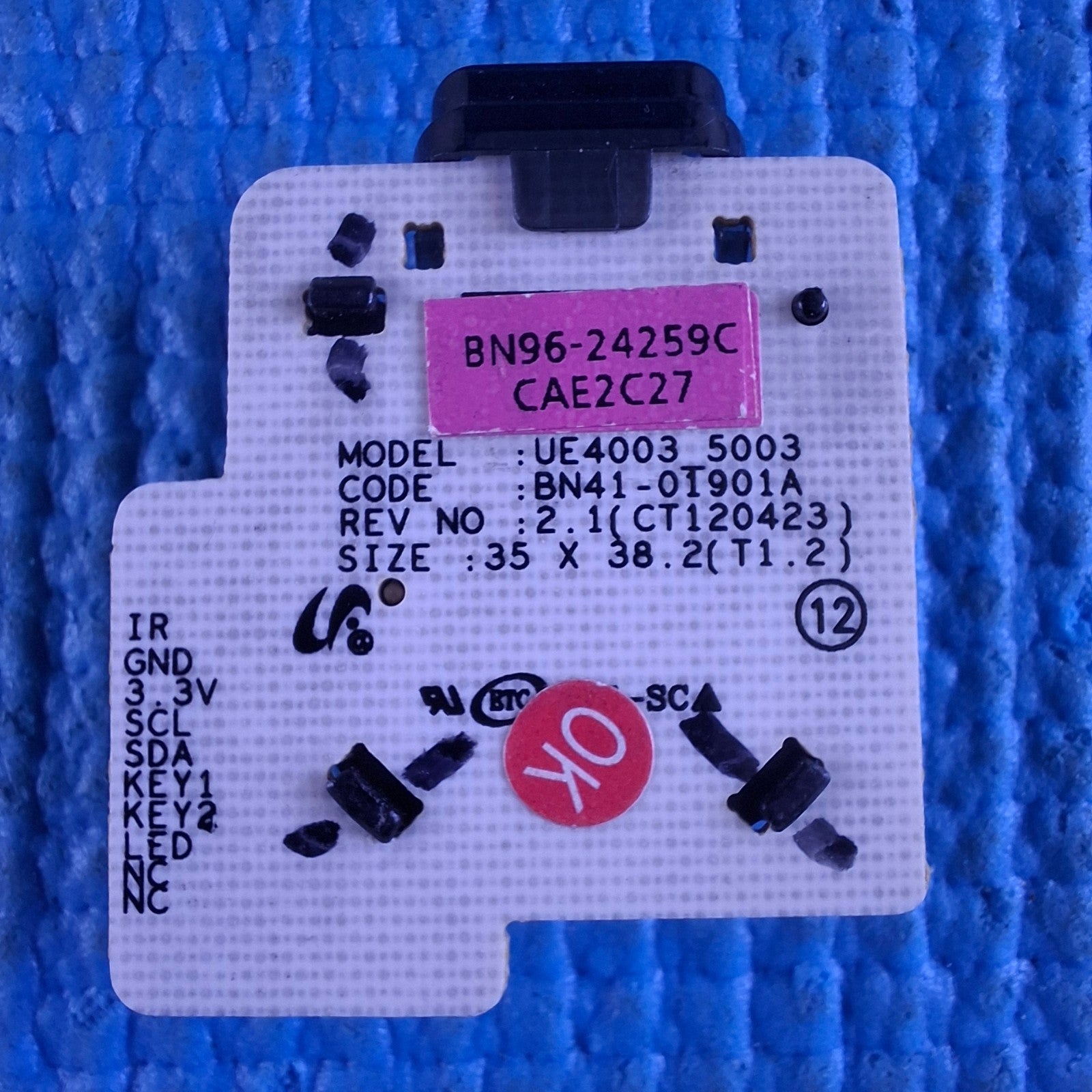 GENUINE BUTTON UNIT FOR SAMSUNG UE39EH5003W 39" LED TV BN41-01901A BN96-24259C