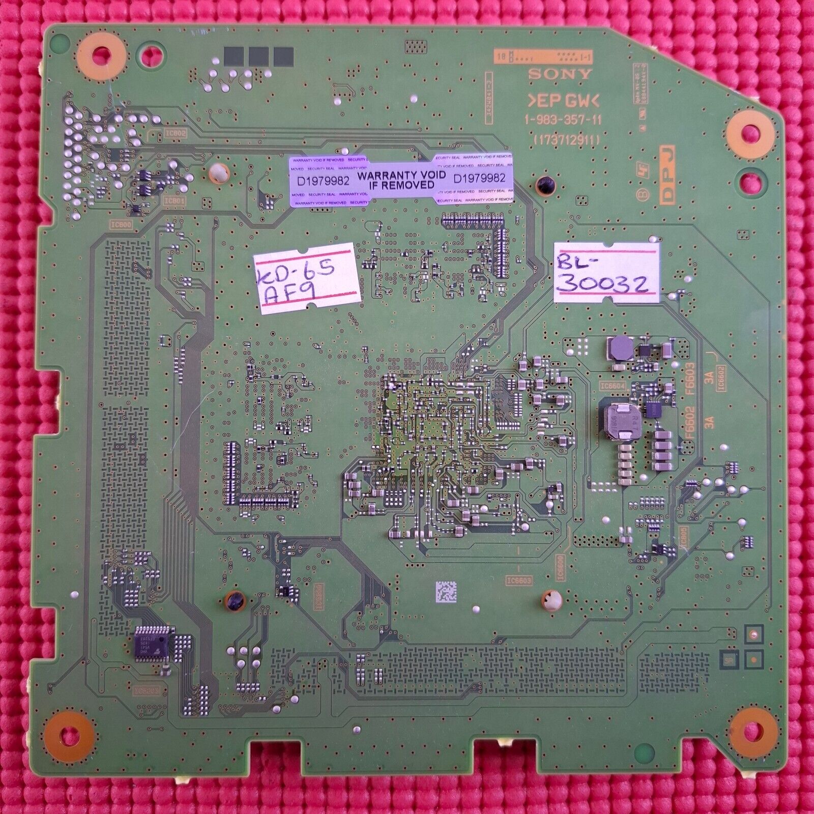 DPJ LED DRIVER CONNECTOR BOARD FOR SONY KD-65AF9 OLED TV YA03066AA 1-983-357-11
