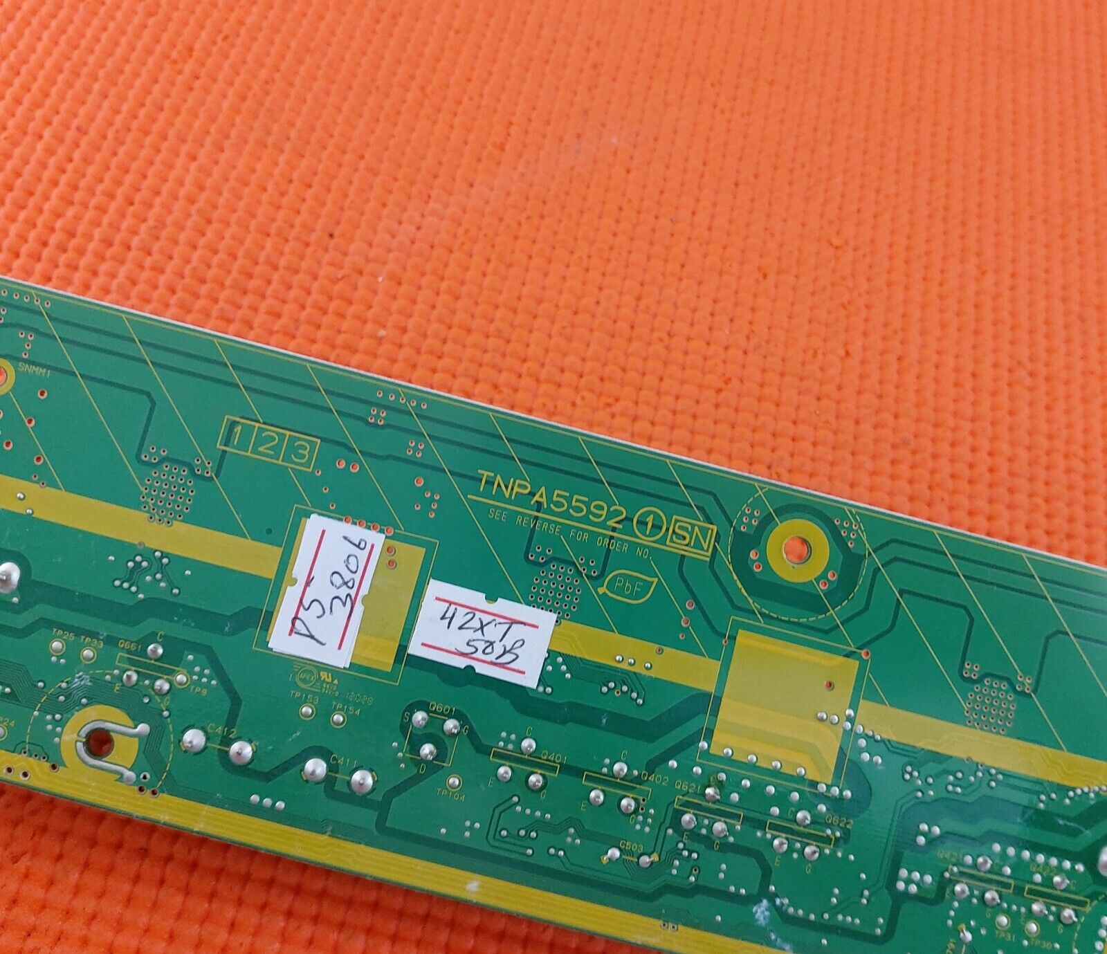 YSUS BOARD FOR PANASONIC TX-P42X50B 42" PLASMA TV TNPA5592 1 SN TXNSN1RJUU42