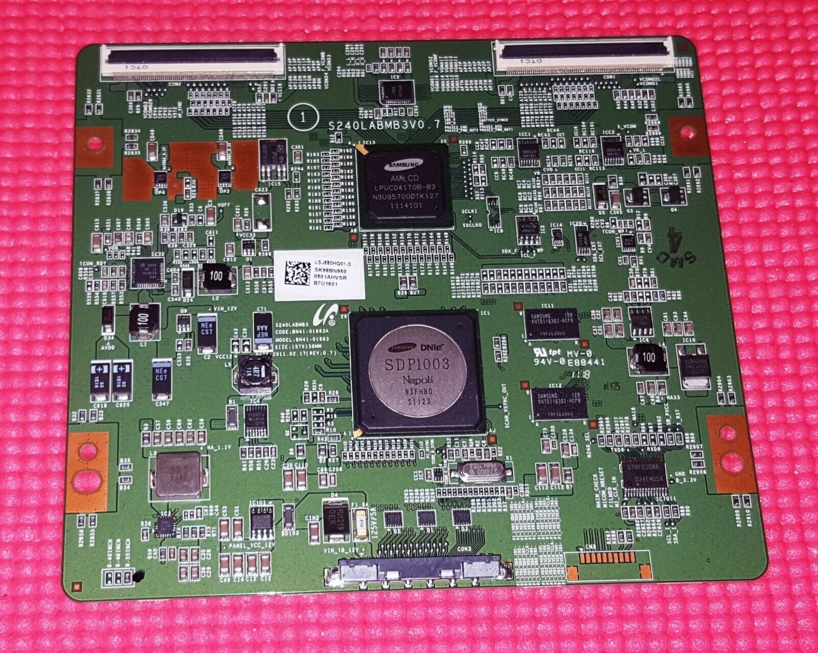 TCON FOR SAMSUNG UE55D8000 UE55D7000 TV BN41-01663A BN95-00501A S240LABMB3V0.7