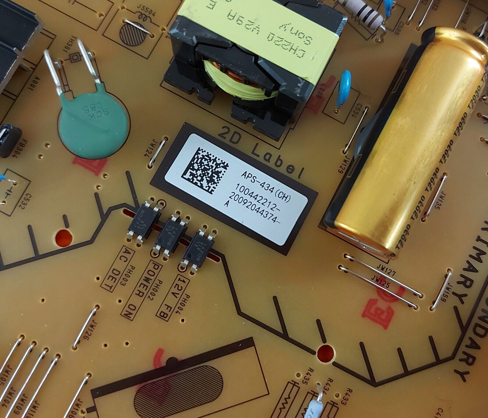 POWER BOARD FOR SONY KD-55XH8096 KE-55XH8196 55" TV 100631512 100442212 APS-434