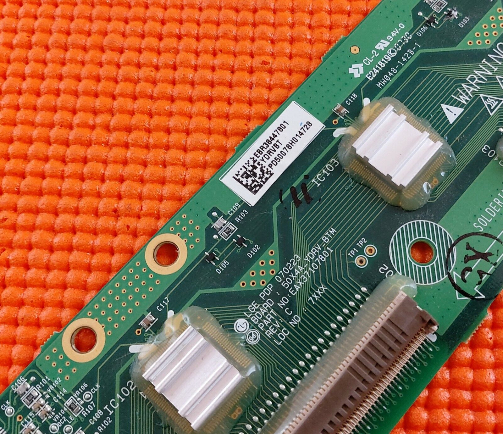 BUFFER BOARD FOR LG 50PC56 50PC55 50PC1D 50" PLASMA TV EAX37107801 EBR38447801