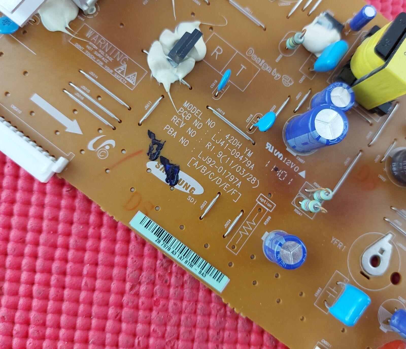 YSUS BOARD FOR SAMSUNG PS43D490A1W PS43D450A2W TV LJ41-09479A LJ92-01797A BA3